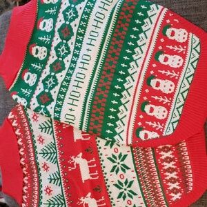 Pedgot 2 Pack Christmas Dog FairIsle Sweater Set Size Medium